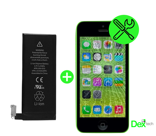 iPhone 5C High Quality Screen and Battery Replacement Combo + Installation!